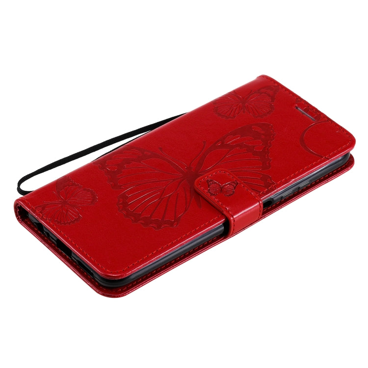 For Xiaomi Redmi Note 10 4G Pressed Printing Butterfly Pattern Horizontal Flip PU Leather Case with Holder & Card Slots & Wallet & Lanyard