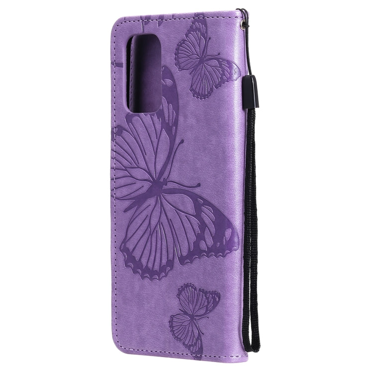 For Xiaomi Redmi Note 10 4G Pressed Printing Butterfly Pattern Horizontal Flip PU Leather Case with Holder & Card Slots & Wallet & Lanyard