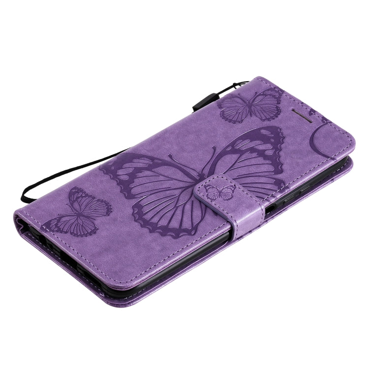 For Xiaomi Redmi Note 10 4G Pressed Printing Butterfly Pattern Horizontal Flip PU Leather Case with Holder & Card Slots & Wallet & Lanyard