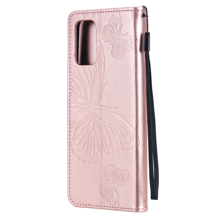 For Xiaomi Redmi Note 10 4G Pressed Printing Butterfly Pattern Horizontal Flip PU Leather Case with Holder & Card Slots & Wallet & Lanyard