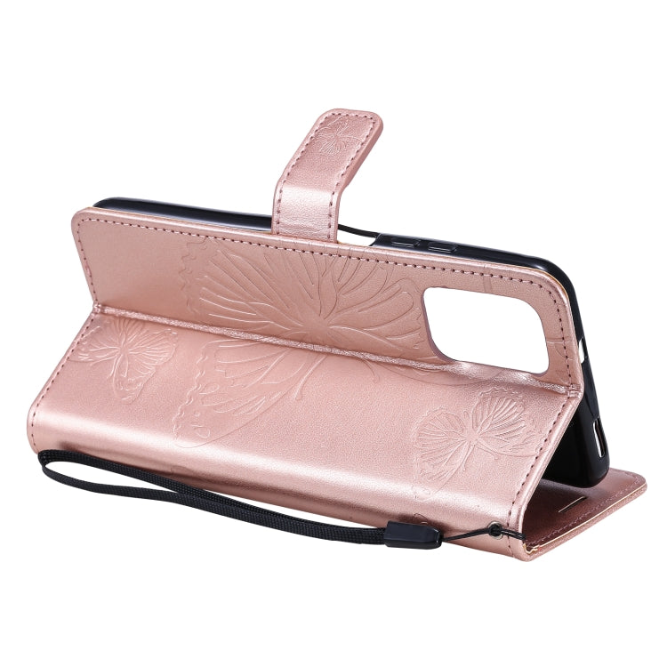 For Xiaomi Redmi Note 10 4G Pressed Printing Butterfly Pattern Horizontal Flip PU Leather Case with Holder & Card Slots & Wallet & Lanyard