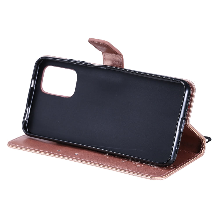 For Xiaomi Redmi Note 10 4G Pressed Printing Butterfly Pattern Horizontal Flip PU Leather Case with Holder & Card Slots & Wallet & Lanyard