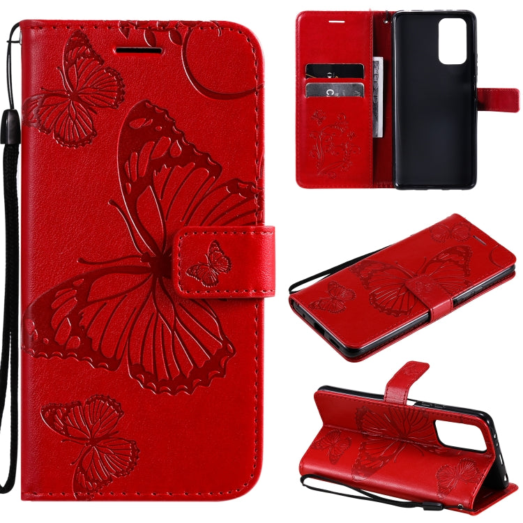 For Xiaomi Redmi Note 10 Pro 4G Pressed Printing Butterfly Pattern Horizontal Flip PU Leather Case with Holder & Card Slots & Wallet & Lanyard