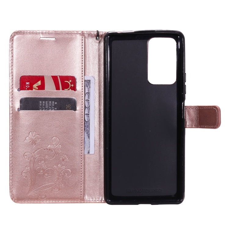 For Xiaomi Redmi Note 10 Pro 4G Pressed Printing Butterfly Pattern Horizontal Flip PU Leather Case with Holder & Card Slots & Wallet & Lanyard