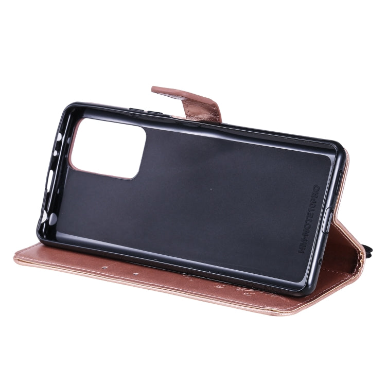 For Xiaomi Redmi Note 10 Pro 4G Pressed Printing Butterfly Pattern Horizontal Flip PU Leather Case with Holder & Card Slots & Wallet & Lanyard