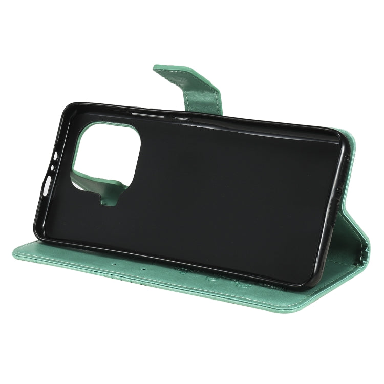 For Xiaomi Mi 11 Pro Pressed Printing Butterfly Pattern Horizontal Flip PU Leather Case with Holder & Card Slots & Wallet & Lanyard