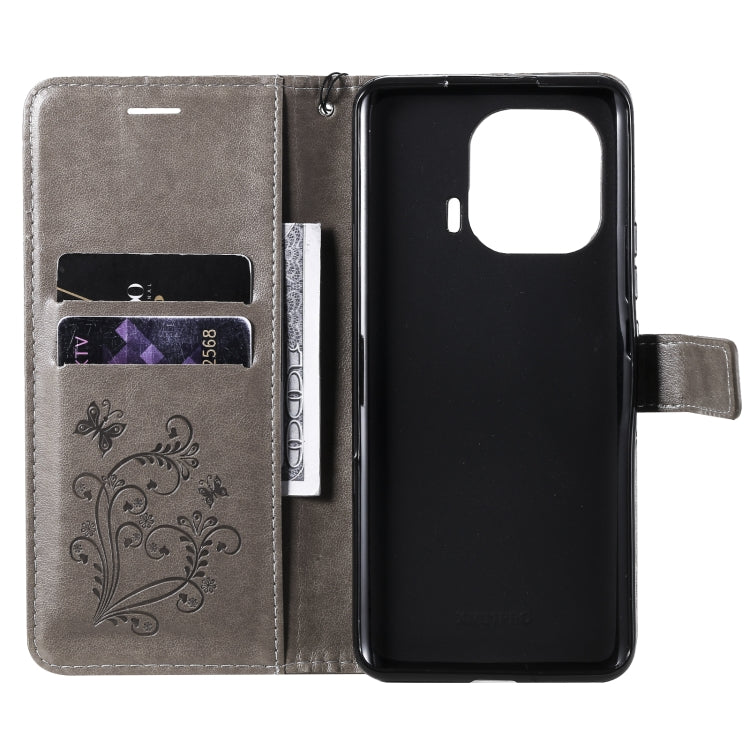 For Xiaomi Mi 11 Pro Pressed Printing Butterfly Pattern Horizontal Flip PU Leather Case with Holder & Card Slots & Wallet & Lanyard