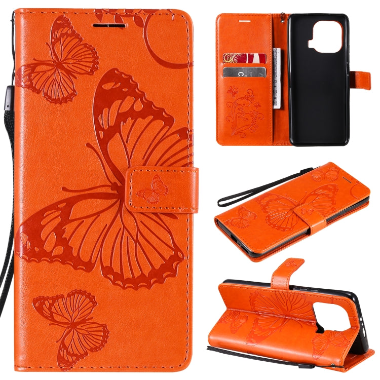 For Xiaomi Mi 11 Pro Pressed Printing Butterfly Pattern Horizontal Flip PU Leather Case with Holder & Card Slots & Wallet & Lanyard