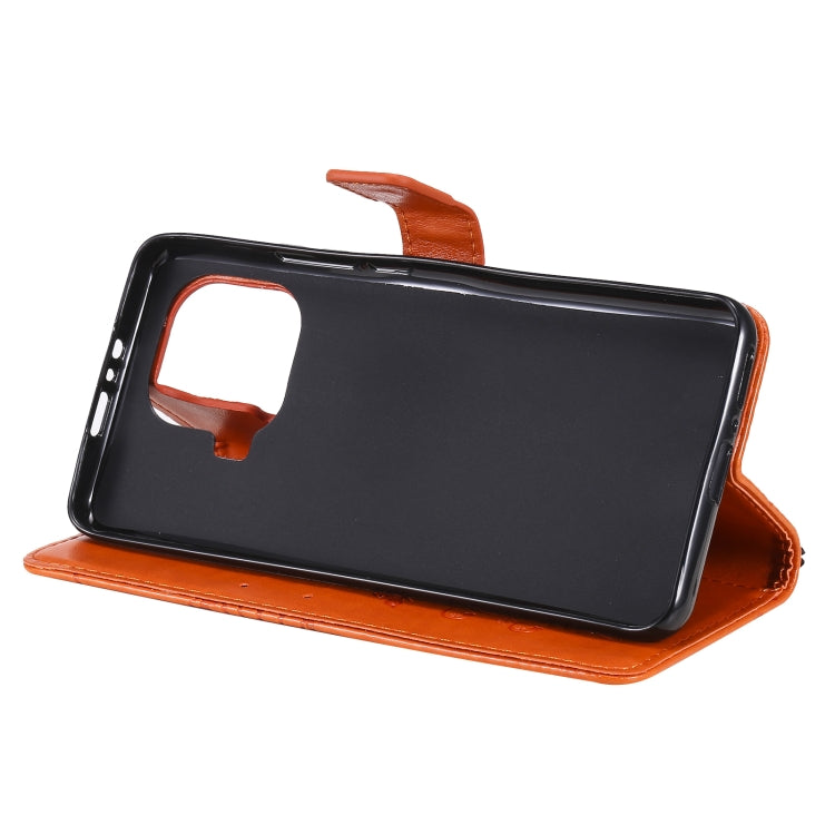 For Xiaomi Mi 11 Pro Pressed Printing Butterfly Pattern Horizontal Flip PU Leather Case with Holder & Card Slots & Wallet & Lanyard