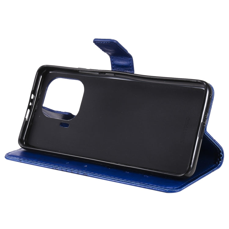 For Xiaomi Mi 11 Pro Pressed Printing Butterfly Pattern Horizontal Flip PU Leather Case with Holder & Card Slots & Wallet & Lanyard