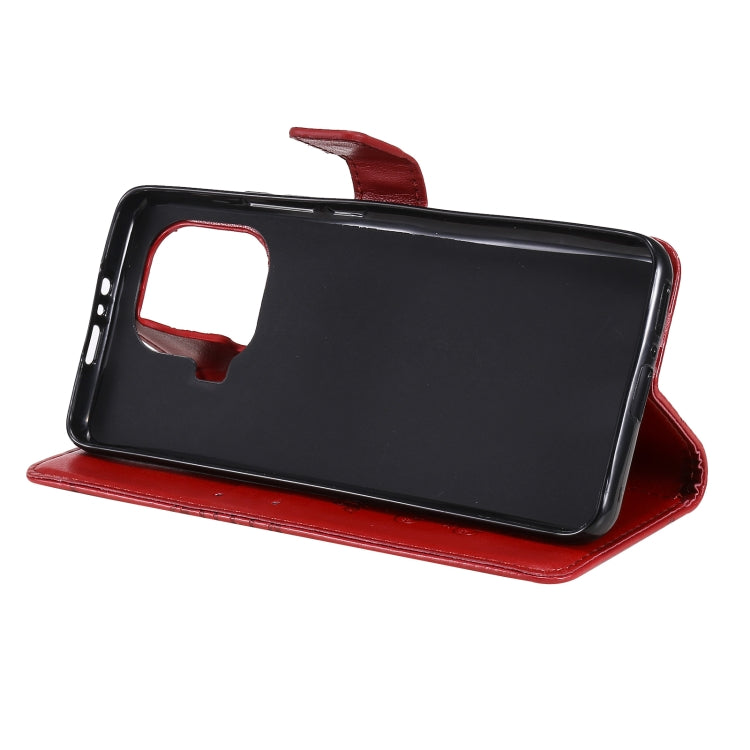 For Xiaomi Mi 11 Pro Pressed Printing Butterfly Pattern Horizontal Flip PU Leather Case with Holder & Card Slots & Wallet & Lanyard