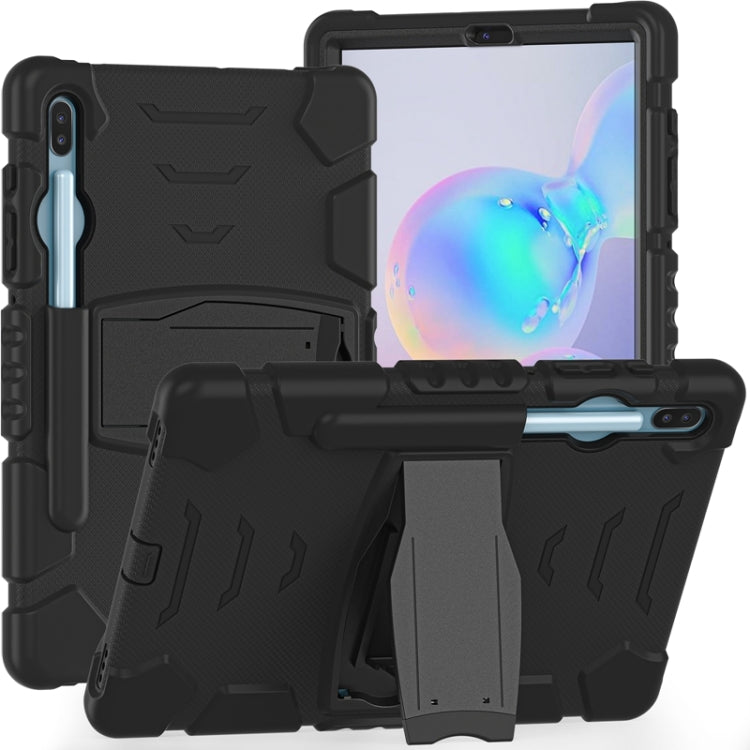 For Samsung Galaxy Tab S6 T860 3-Layer Protection Screen Frame + PC + Silicone Shockproof Combination Case with Holder