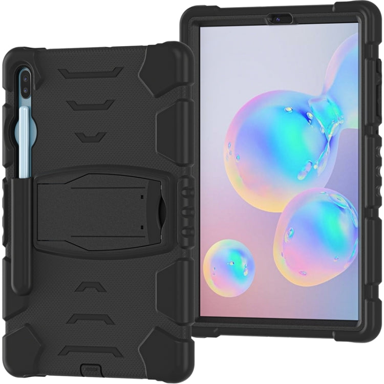 For Samsung Galaxy Tab S6 T860 3-Layer Protection Screen Frame + PC + Silicone Shockproof Combination Case with Holder