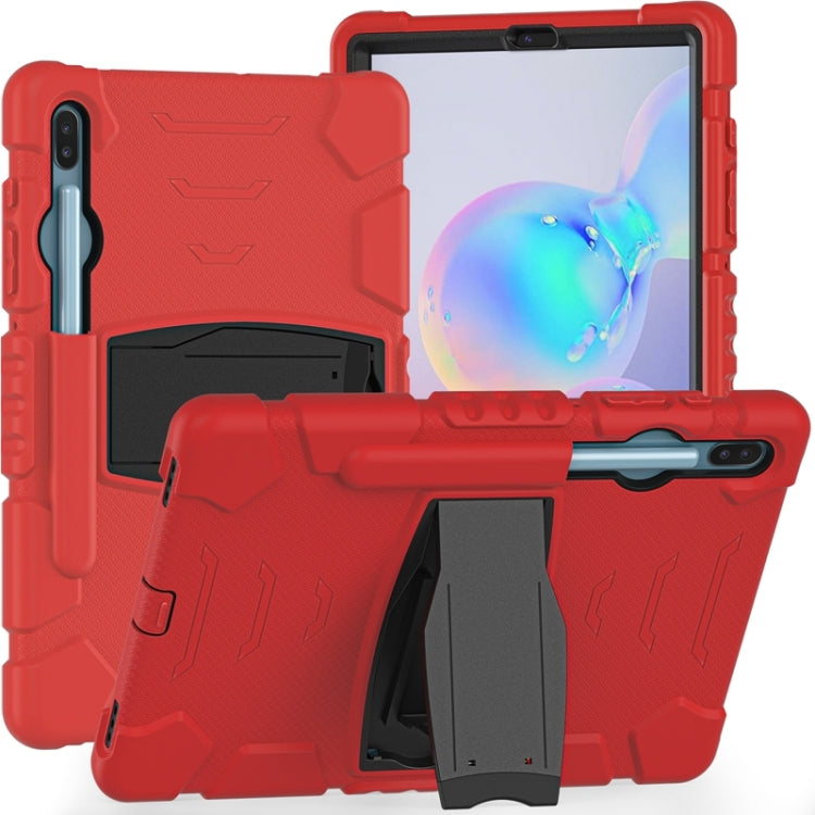 For Samsung Galaxy Tab S6 T860 3-Layer Protection Screen Frame + PC + Silicone Shockproof Combination Case with Holder