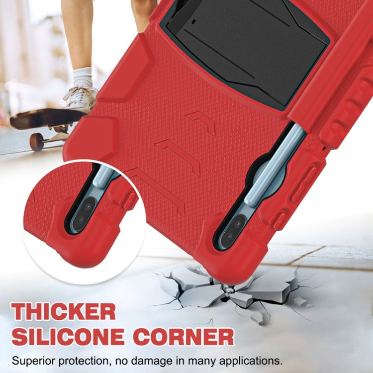 For Samsung Galaxy Tab S6 T860 3-Layer Protection Screen Frame + PC + Silicone Shockproof Combination Case with Holder