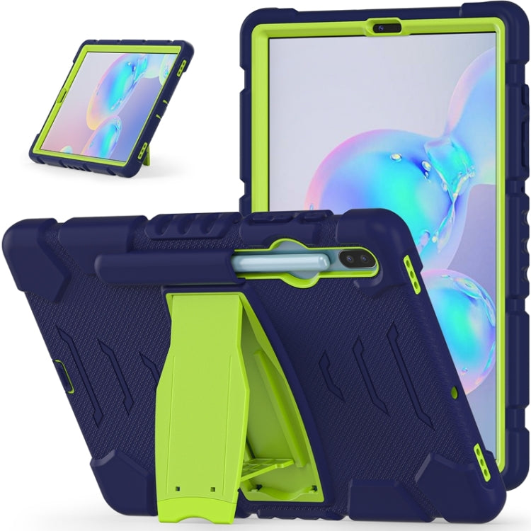 For Samsung Galaxy Tab S6 T860 3-Layer Protection Screen Frame + PC + Silicone Shockproof Combination Case with Holder