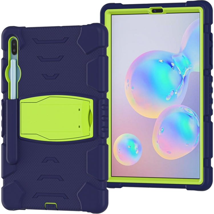 For Samsung Galaxy Tab S6 T860 3-Layer Protection Screen Frame + PC + Silicone Shockproof Combination Case with Holder