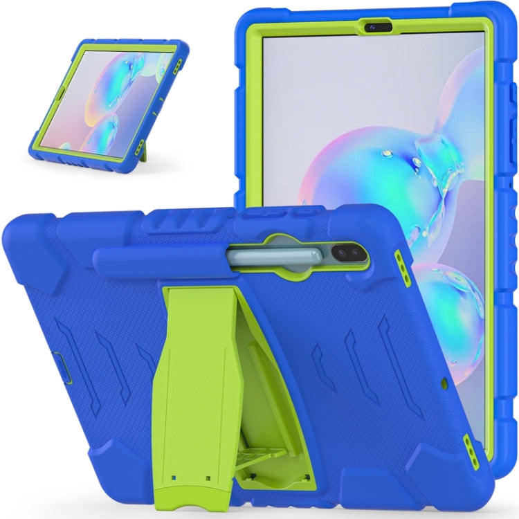 For Samsung Galaxy Tab S6 T860 3-Layer Protection Screen Frame + PC + Silicone Shockproof Combination Case with Holder
