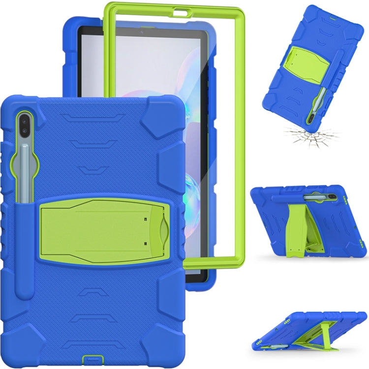 For Samsung Galaxy Tab S6 T860 3-Layer Protection Screen Frame + PC + Silicone Shockproof Combination Case with Holder