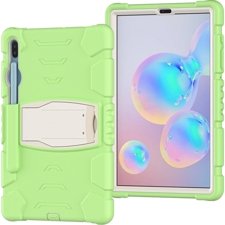 For Samsung Galaxy Tab S6 T860 3-Layer Protection Screen Frame + PC + Silicone Shockproof Combination Case with Holder