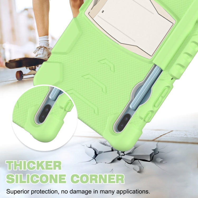 For Samsung Galaxy Tab S6 T860 3-Layer Protection Screen Frame + PC + Silicone Shockproof Combination Case with Holder