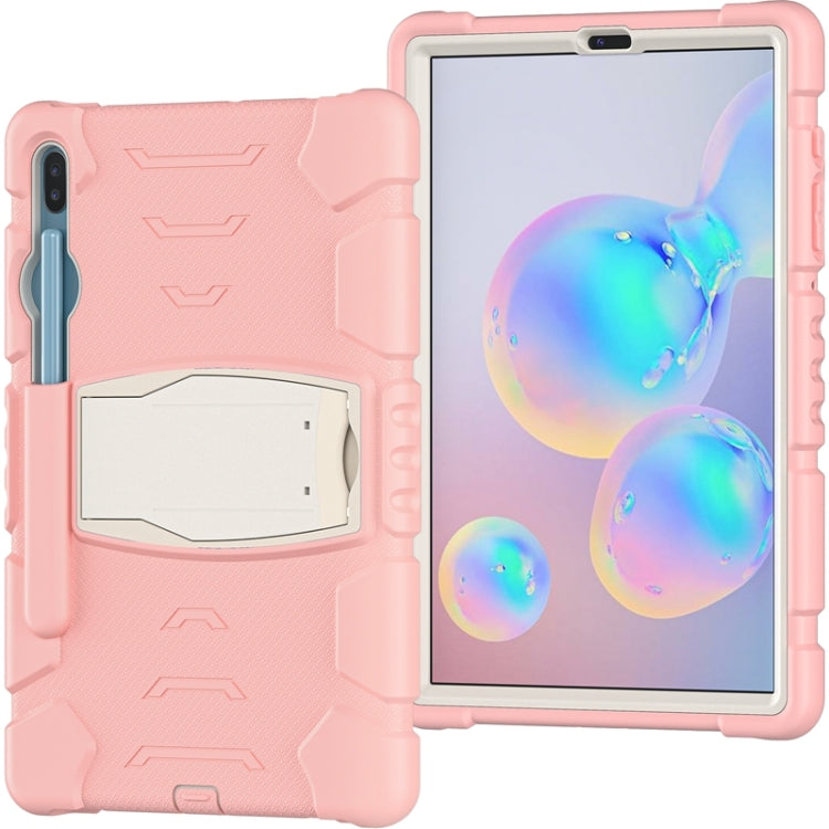 For Samsung Galaxy Tab S6 T860 3-Layer Protection Screen Frame + PC + Silicone Shockproof Combination Case with Holder