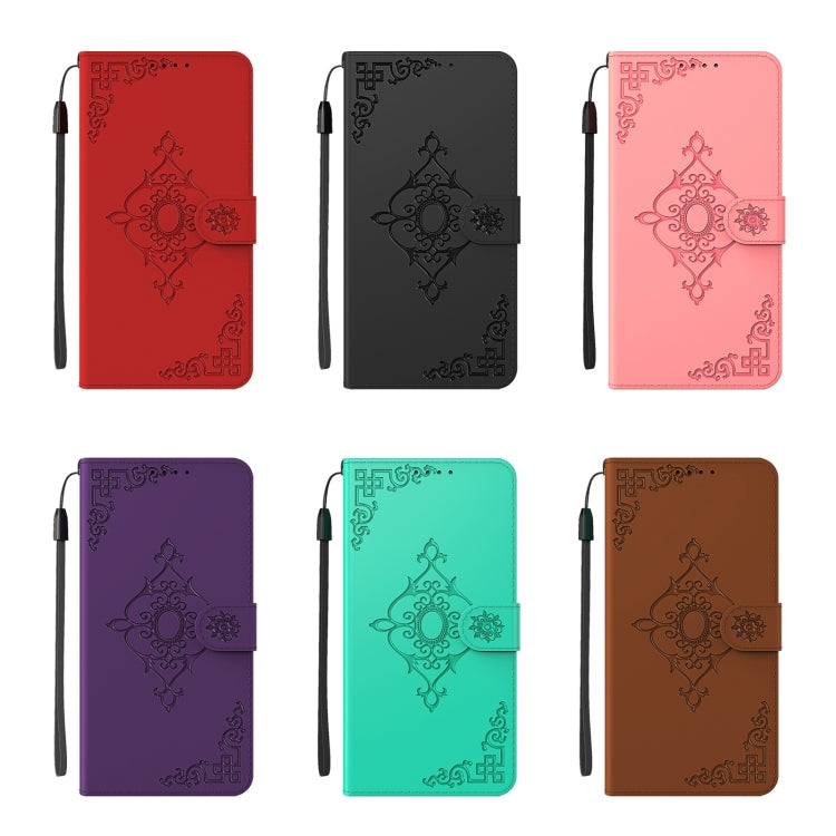 For Xiaomi Poco X3 NFC Embossed Fortune Flower Pattern Horizontal Flip Leather Case with Holder & Card Slot & Wallet & Lanyard