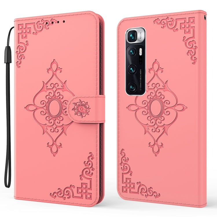 For Xiaomi Mi 10 Ultra Embossed Fortune Flower Pattern Horizontal Flip Leather Case with Holder & Card Slot & Wallet & Lanyard