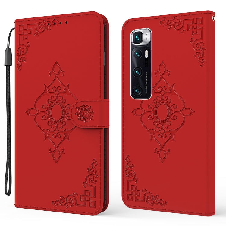 For Xiaomi Mi 10 Ultra Embossed Fortune Flower Pattern Horizontal Flip Leather Case with Holder & Card Slot & Wallet & Lanyard