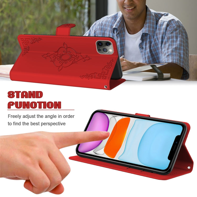 For Xiaomi Mi 10 Ultra Embossed Fortune Flower Pattern Horizontal Flip Leather Case with Holder & Card Slot & Wallet & Lanyard