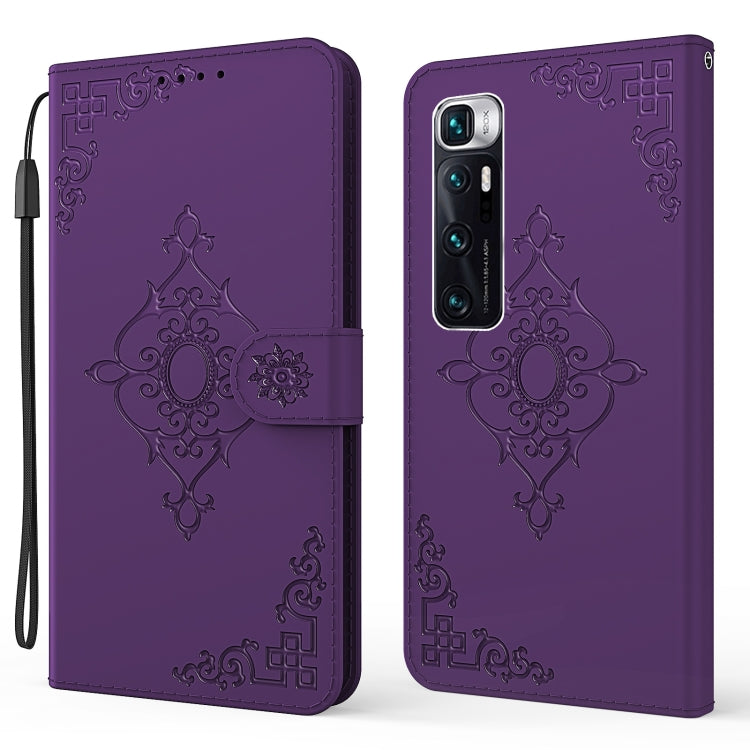 For Xiaomi Mi 10 Ultra Embossed Fortune Flower Pattern Horizontal Flip Leather Case with Holder & Card Slot & Wallet & Lanyard