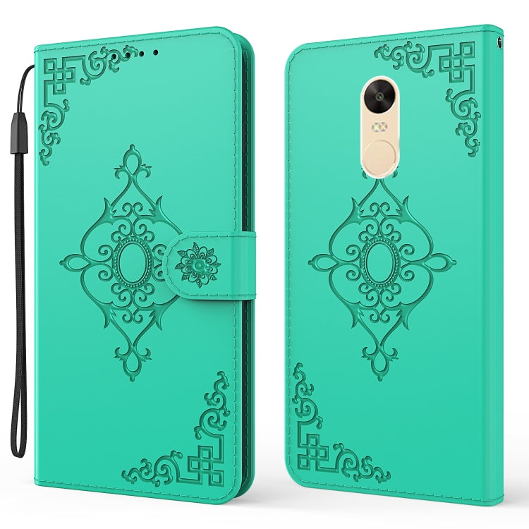 For Xiaomi Redmi Note 4X Embossed Fortune Flower Pattern Horizontal Flip Leather Case with Holder & Card Slot & Wallet & Lanyard
