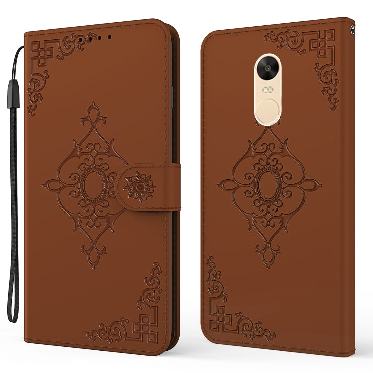 For Xiaomi Redmi Note 4X Embossed Fortune Flower Pattern Horizontal Flip Leather Case with Holder & Card Slot & Wallet & Lanyard