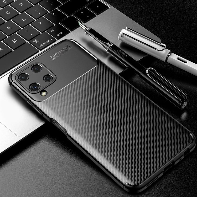 For Samsung Galaxy A22 4G Carbon Fiber Texture Shockproof TPU Case