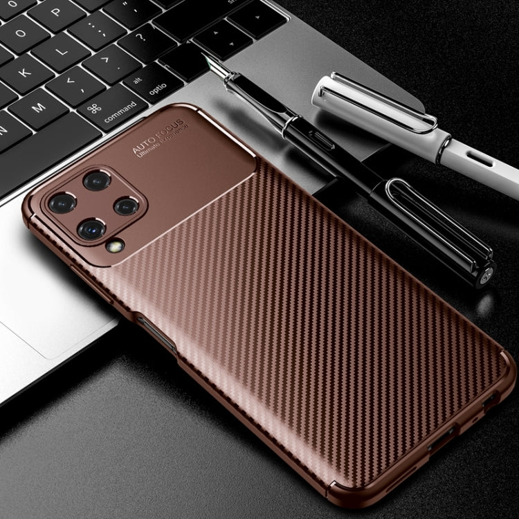 For Samsung Galaxy A22 4G Carbon Fiber Texture Shockproof TPU Case