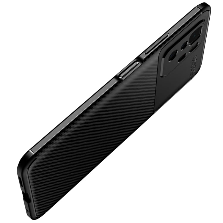 For Xiaomi Redmi Note 10 Pro 5G Carbon Fiber Texture Shockproof TPU Case