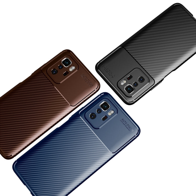 For Xiaomi Redmi Note 10 Pro 5G Carbon Fiber Texture Shockproof TPU Case