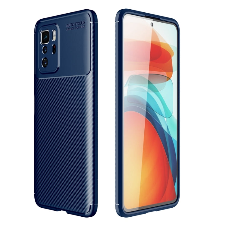 For Xiaomi Redmi Note 10 Pro 5G Carbon Fiber Texture Shockproof TPU Case
