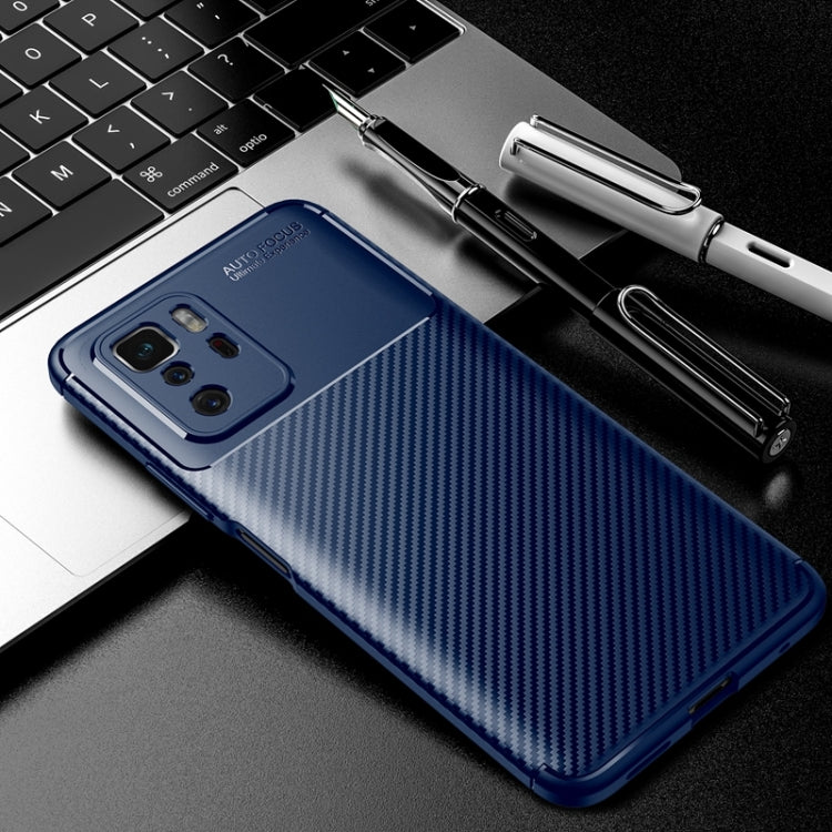 For Xiaomi Redmi Note 10 Pro 5G Carbon Fiber Texture Shockproof TPU Case