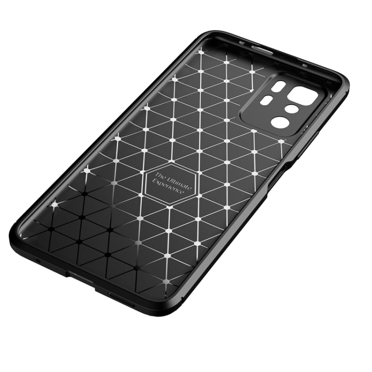 For Xiaomi Redmi Note 10 Pro 5G Carbon Fiber Texture Shockproof TPU Case