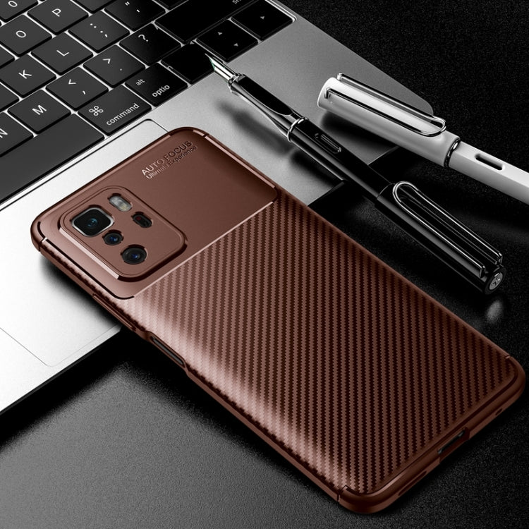 For Xiaomi Redmi Note 10 Pro 5G Carbon Fiber Texture Shockproof TPU Case