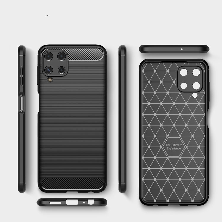 For Samsung Galaxy A22 4G Brushed Texture Carbon Fiber TPU Case