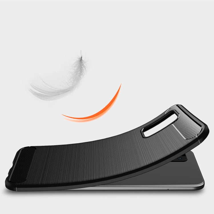 For Samsung Galaxy F52 5G Brushed Texture Carbon Fiber TPU Case