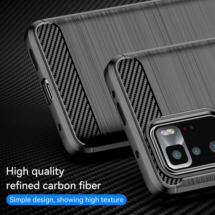For Xiaomi Redmi Note 10 Pro 5G Brushed Texture Carbon Fiber TPU Case