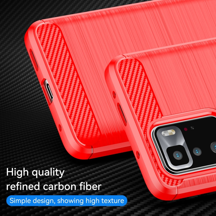 For Xiaomi Redmi Note 10 Pro 5G Brushed Texture Carbon Fiber TPU Case