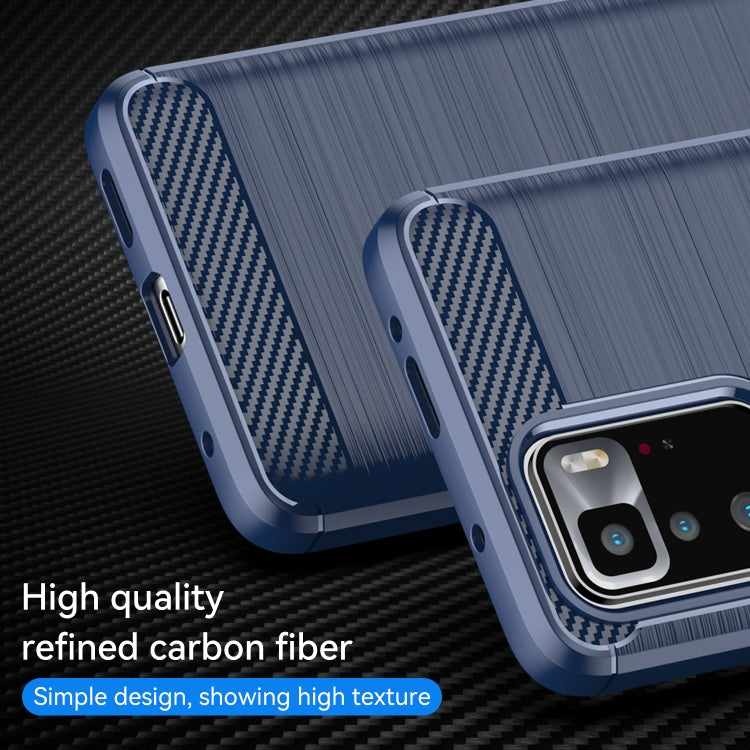 For Xiaomi Redmi Note 10 Pro 5G Brushed Texture Carbon Fiber TPU Case