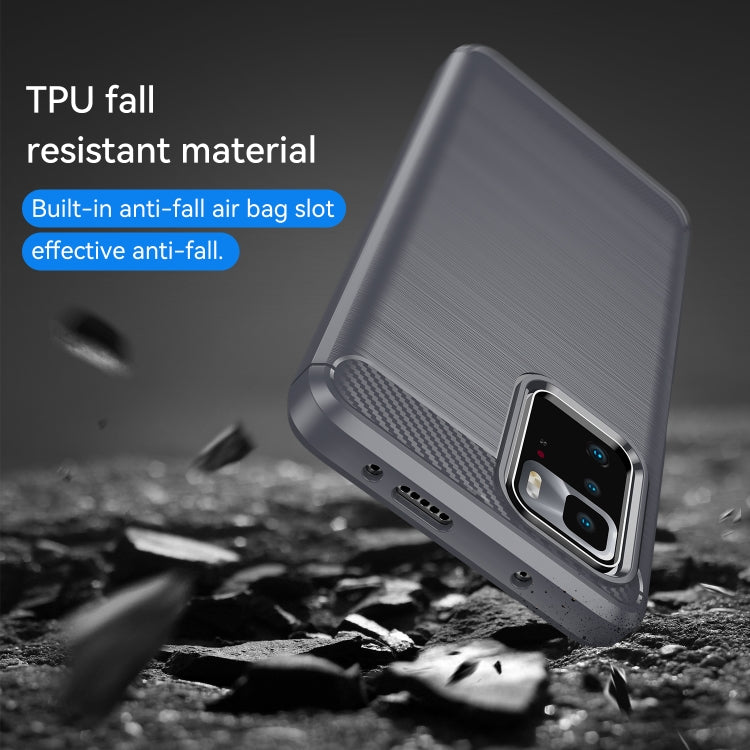 For Xiaomi Redmi Note 10 Pro 5G Brushed Texture Carbon Fiber TPU Case