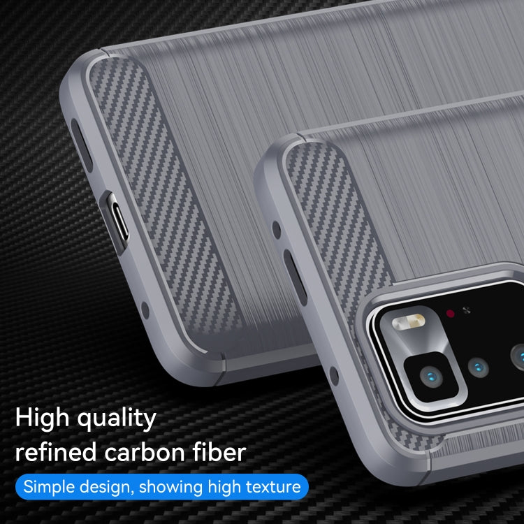 For Xiaomi Redmi Note 10 Pro 5G Brushed Texture Carbon Fiber TPU Case