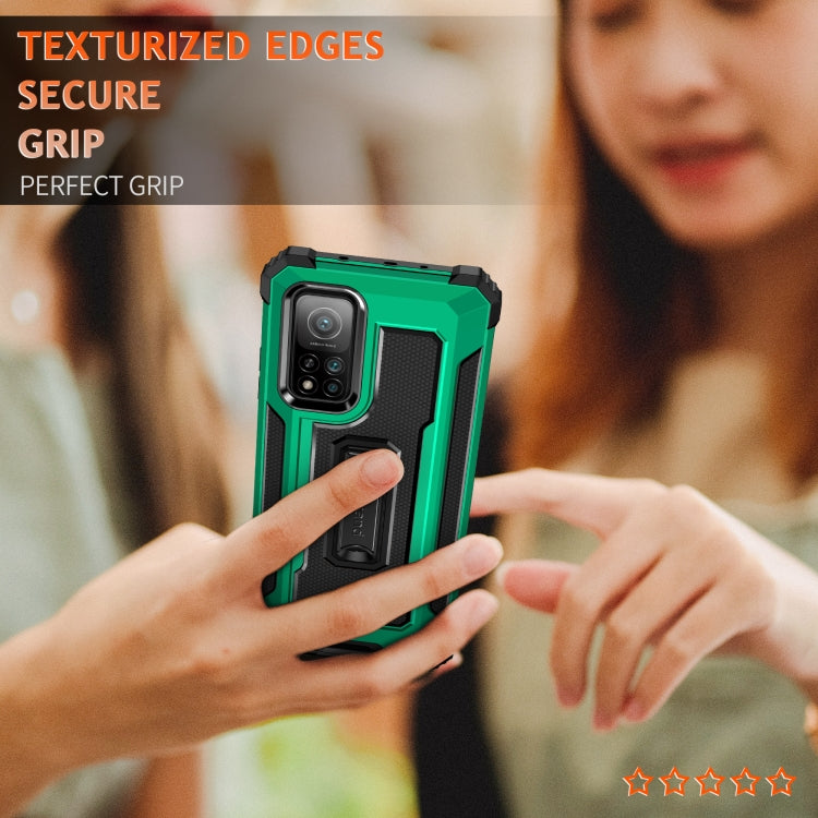 For Xiaomi Mi 10T 5G Knight Jazz PC+TPU Shockproof Protective Case with Foldable Holder