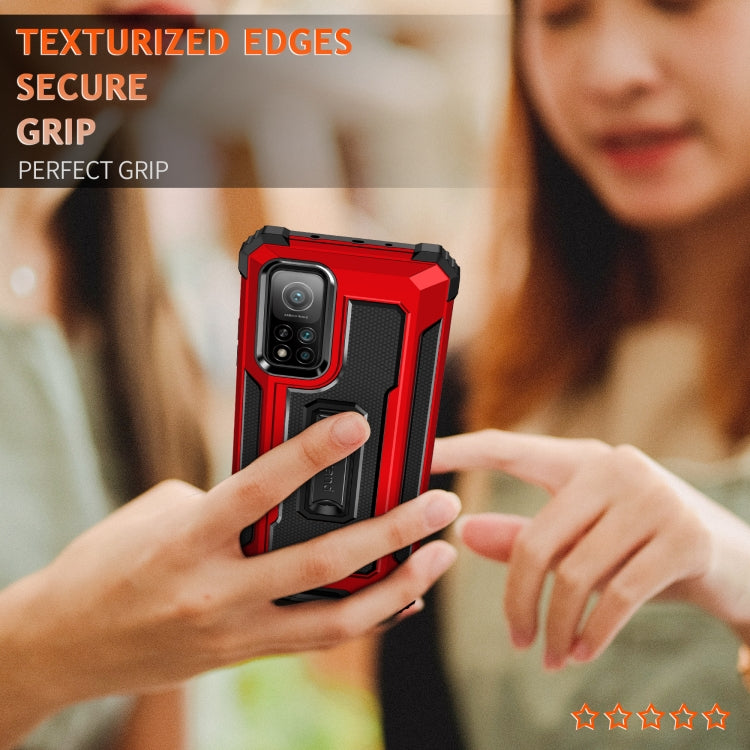 For Xiaomi Mi 10T 5G Knight Jazz PC+TPU Shockproof Protective Case with Foldable Holder